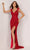 Aleta Couture 1104 - V-Neck Allover Sequin Prom Gown Special Occasion Dress 000 / Red