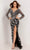 Aleta Couture 1123 - Long Sleeve Sequin Embellished Prom Dress Special Occasion Dress 000 / Black Silver