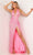 Aleta Couture 1151 - Plunging Halter High Slit Evening Gown Special Occasion Dress 000 / Cinderella Pink