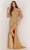 Aleta Couture 1159 - Plunging Sweetheart Sequin Evening Gown Special Occasion Dress 000 / Gold