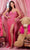 Aleta Couture 1228 - Plunging V-Neck Fringed Evening Gown Special Occasion Dress 000 / Bright Pink