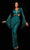 Aleta Couture 707 - Crisscross Waist Tassels Jumpsuit Formal Pantsuits 000 / Green Sapphire