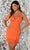 Aleta Couture 711 - Fringed Hem Sequin Dress Cocktail Dresses 000 / Dark Orange