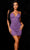 Aleta Couture 740 - Spaghetti Strap Ornate Cocktail Dress Cocktail Dresses 000 / Candy Purple