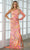 Aleta Couture 785L - One-Shoulder Asymmetrical Evening Dress Evening Dresses 000 / Hot Pink Multi