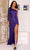 Aleta Couture 881 - Long Sleeve Sequin Embellished Prom Gown Prom Dresses 000 / Dark Purple