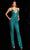 Aleta Couture 974 - Pockets Fitted Jumpsuit Formal Pantsuits 000 / Bright Teal