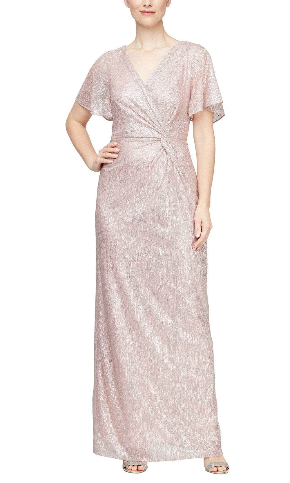 Alex Evenings 8134431 Long Ruffle Slit Formal Evening Dress main image 0