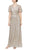 Alex Evenings 8127706 - Flutter Sleeve Back Slit Formal Dress Evening Dresses 4 / Sand