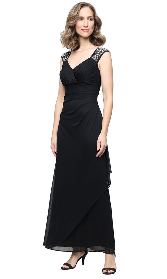 Alex Evenings 81321052 - Embellished Strap Pleated Column Gown
