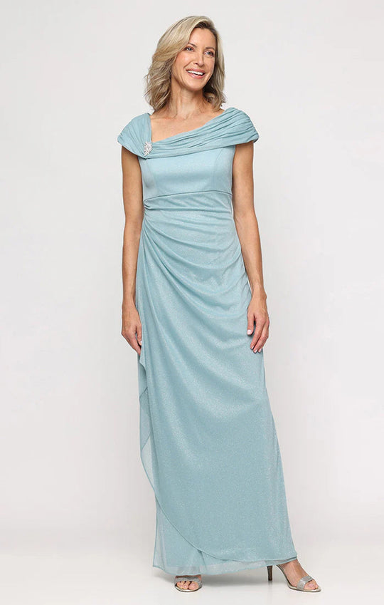 Alex Evenings 8133115 - Ruched Asymmetric Neck Formal Gown