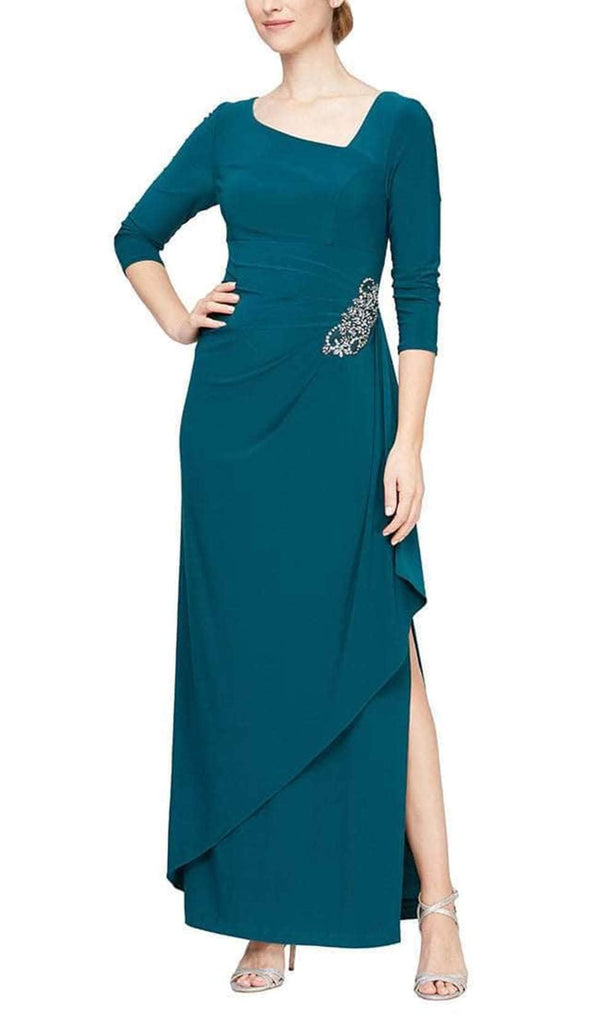 Alex Evenings 81351645 - Cascade Ruffle Detail Long Dress Alex Evenings 81351645 - Cascade Ruffle Detail Long Dress