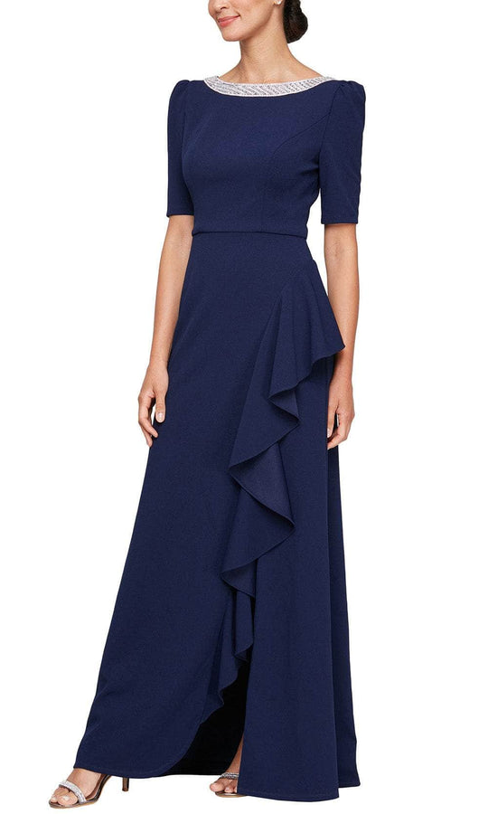 Alex Evenings 8160436 - Embellished Bateau Neck Formal Gown