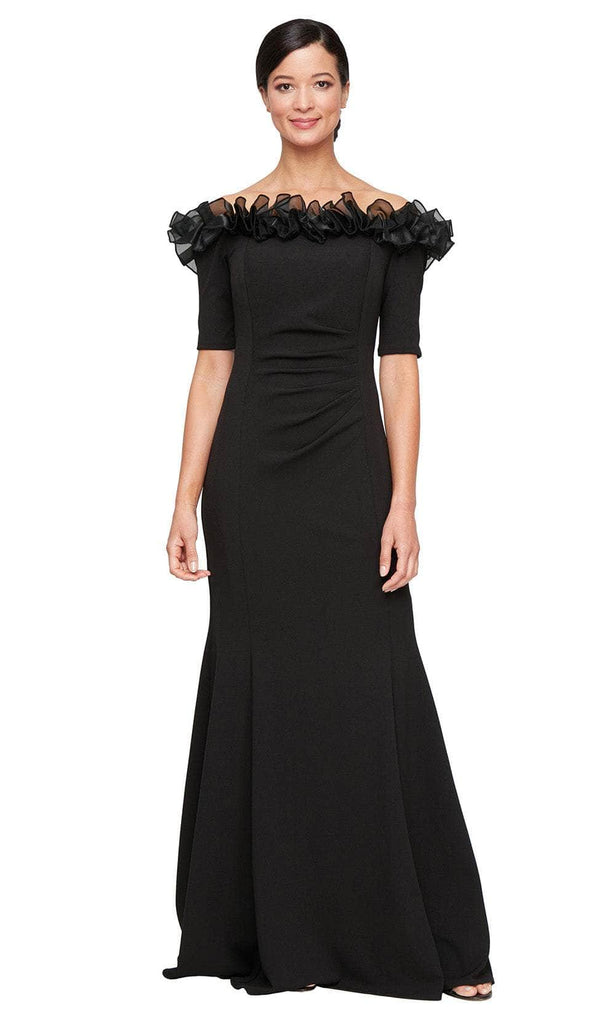 Semi Formal Dresses Alex Evenings Women's Long Off The Shoulder Dress Semi Formal Dresses Alex Evenings Women's Long Off The Shoulder Dress