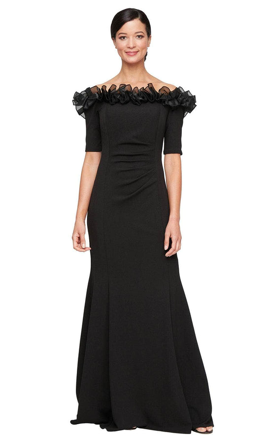 Alex Evenings 8160468 - Off-Shoulder Ruffled Mermaid Gown