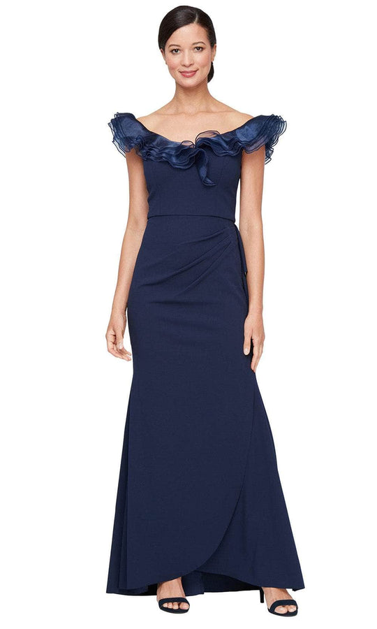 Alex Evenings 8160476 - Off-Shoulder Ruffled Mermaid Gown