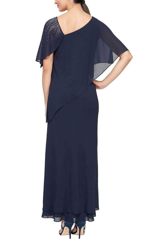 Alex Evenings - 8192003 Chiffon Cape Dress