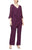 Alex Evenings - 8192004 Frilled Top Chiffon Pantsuit Evening Dresses