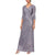 Alex Evenings - 8196646 Sequined V-Neck Column Gown Mother of the Bride Dresses 4 / Heather