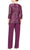 Alex Evenings 8196808 - Quarter Sleeve Two-Piece Pantsuit Formal Pantsuits