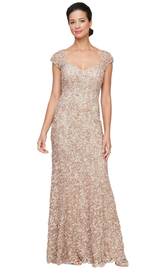 Alex Evenings 82122588 - Sweetheart Soutache Lace Gown with Shawl