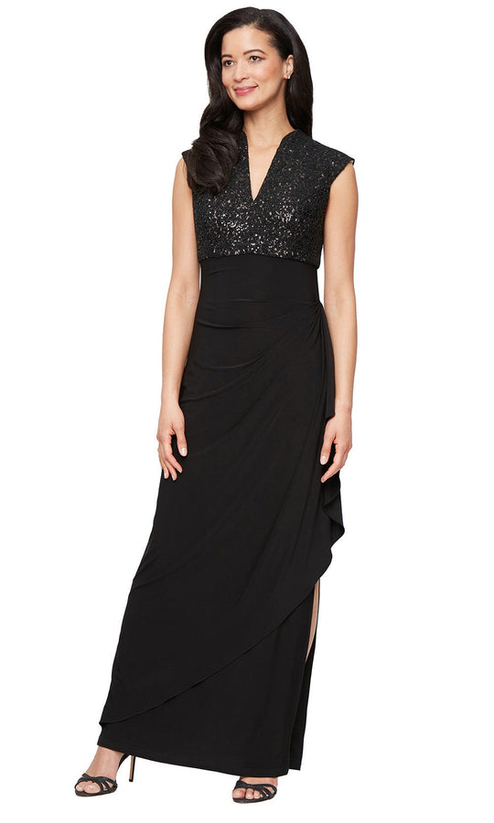 Alex Evenings 82122732 - Cap Sleeves Empire Waist Dress