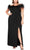 Alex Evenings 84351465 - Marabou Off Shoulder Cocktail Dress Evening Dresses 18W / Black