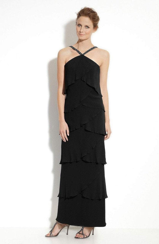 Alexander by Daymor - 703451 Tiered Halter Chiffon Dress