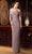 Alexander by Daymor 1575 - Off Shoulder Column Evening Gown Special Occasion Dress 00 / Mocha