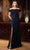 Alexander by Daymor 1586 - Off Shoulder Pleated Bodice Evening Gown Special Occasion Dress 00 / Navy