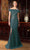 Alexander by Daymor 1586 - Off Shoulder Pleated Bodice Evening Gown Special Occasion Dress 00 / Spruce