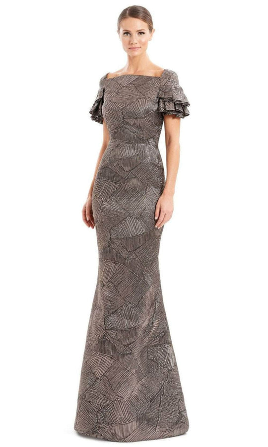 Alexander by Daymor 1655 - Pleated Sleeves Evening Gown