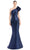Alexander by Daymor 1673 - One Shoulder Mermaid Evening Gown Evening Dresses 4 / Navy