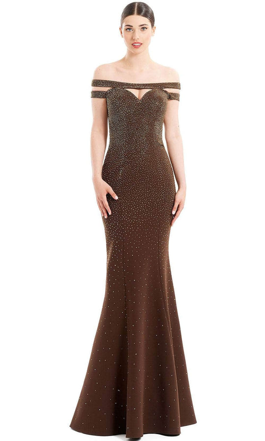 Alexander by Daymor 1679 - Off Shoulder Beaded Evening Gown