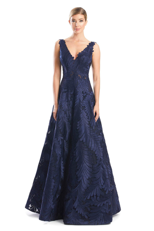 Alexander by Daymor 1750S23 - Leaf Embroidered Formal Dress