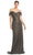 Alexander by Daymor 1858F23 - Off-Shoulder Ruched Prom Dress Special Occasion Dress 00 / Bronze
