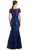 Alexander by Daymor 1859F23 - Short Sleeve Lace Applique Long Dress Special Occasion Dress