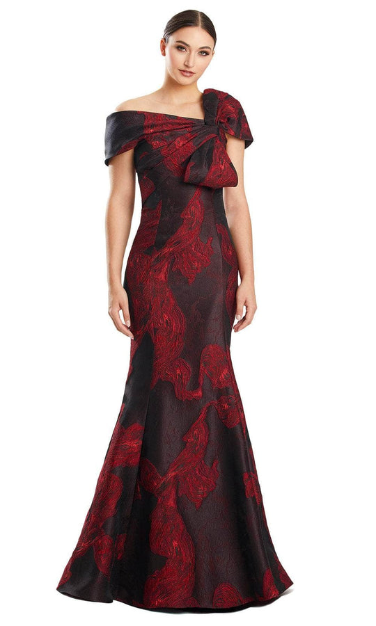 Alexander by Daymor 1864F23 - Bow Detailed Off Shoulder Evening Dress
