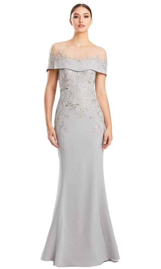 Alexander by Daymor 1866F23 - Embroidered Illusion Mother of the Bride Dress