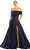 Alexander by Daymor 1872F23 - Off-Shoulder A-line Prom Gown Special Occasion Dress 00 / Navy/Black