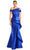 Alexander by Daymor 1873F23 - Off Shoulder Ruffled Evening Gown Special Occasion Dress 00 / Royal
