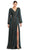 Alexander by Daymor 1877F23 - Long Sleeve Ruched Evening Gown Special Occasion Dress 00 / Blucopper