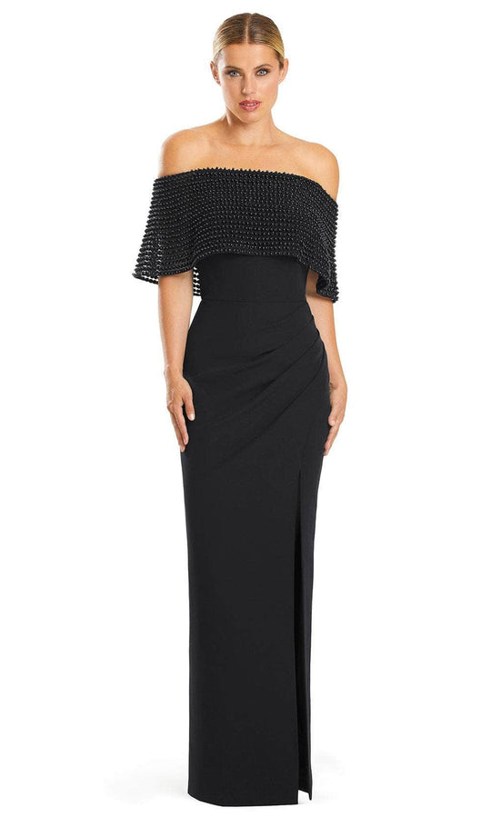 Alexander by Daymor 1883F23 - Beaded Off Shoulder Evening Gown