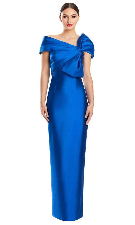 Alexander by Daymor 1885F23 - Off-Shoulder Bow Accented Evening Dress