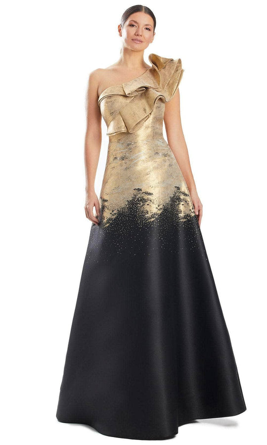 Alexander by Daymor 1950S24 - Ruffled One-Shoulder Prom Gown