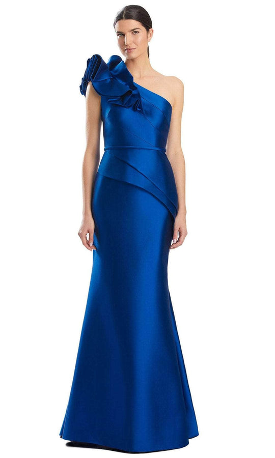 Alexander by Daymor 1951S24 - Ruffled Cap Sleeve Evening Dress