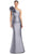 Alexander by Daymor 1951S24 - Ruffled Cap Sleeve Evening Dress Evening Dresses 4 / Silver
