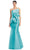 Alexander by Daymor 1952S24 - Strapless Bow Accented Prom Gown Prom Dresses 4 / Tiffany Blue