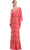 Alexander by Daymor 1957S24 - Tiered Deep V-Neck Evening Dress Evening Dresses 4 / Melon