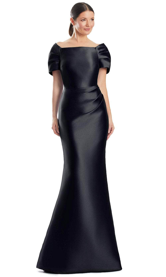 Alexander by Daymor 1967S24 - Beaded Button Mermaid Evening Dress Evening Dresses 4 / Black